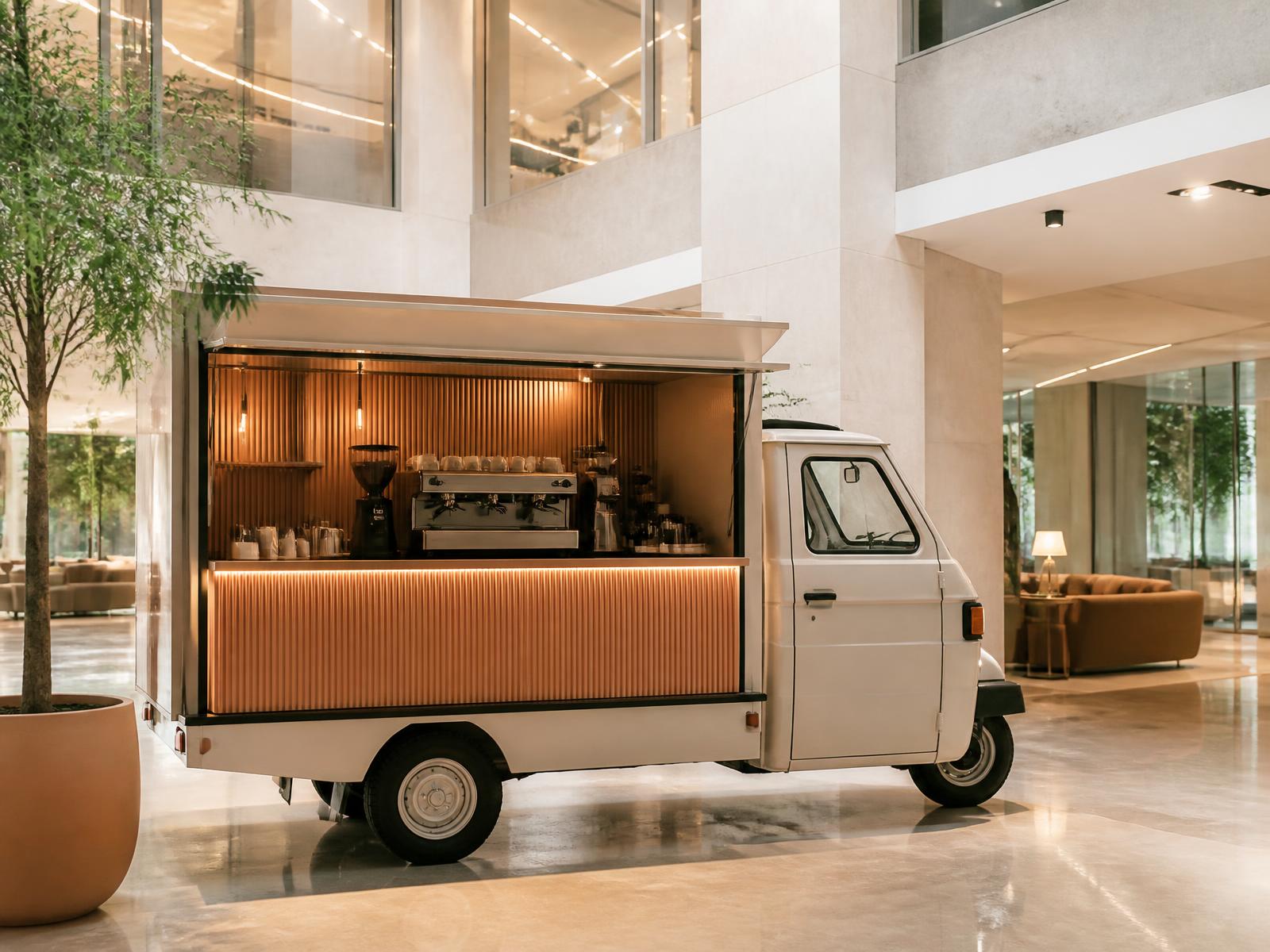 photo: truck at the atrium